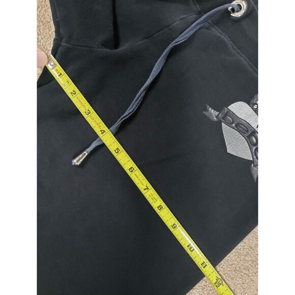 Vintage USA Made Bebe Women's Sweatpants Rhinestones Logo Drawstring Black Sz M - Picture 8 of 13